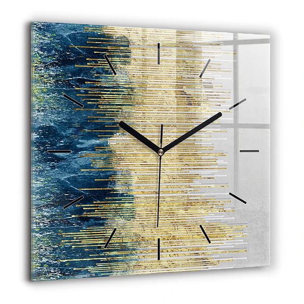 Szögletes fali üvegóra 60x60 Dekoratív minta és arany