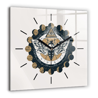 Szögletes fali üvegóra 60x60 A hold és a szem fázisai