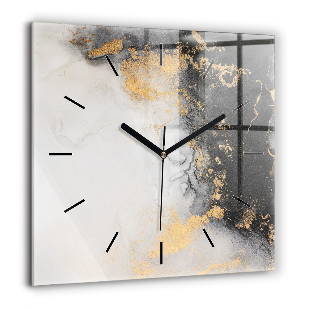 Szögletes üvegóra 60x60 Művészi márvány