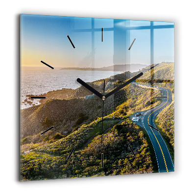 Szögletes üvegóra 60x60 Az út San Franciscóban