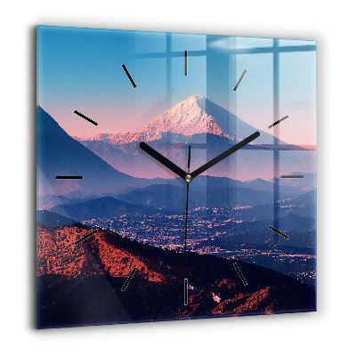 Négyzet alakú üvegóra 60x60 Hegyek San Antonio USA-ban
