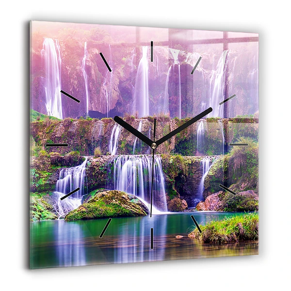 Négyzet alakú üvegóra 60x60 Jiulong vízesés Kína