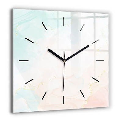 Szögletes fali üvegóra 60x60 Akvarell márvány