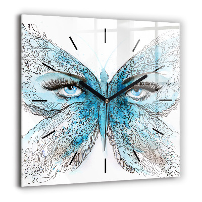 Négyzet alakú üvegóra 60x60 Pillangó alakú arc