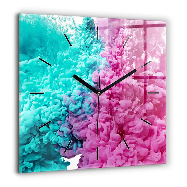 Négyzetes üvegóra 60x60 Modern művészet - foltok