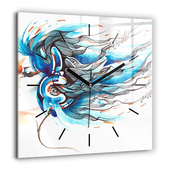 Szögletes fali üvegóra 60x60 Egy kézi készülék illusztrációja