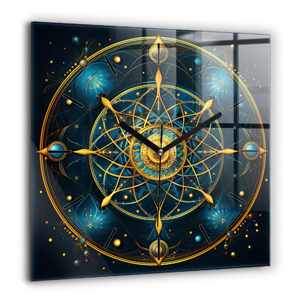 Szögletes üvegóra 60x60 Horoszkóp óra