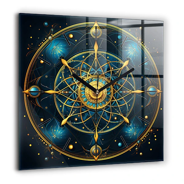 Szögletes üvegóra 60x60 Horoszkóp óra