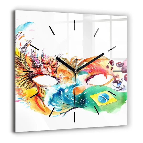 Szögletes üvegóra 60x60 Kultúra - Brazília zászlaja