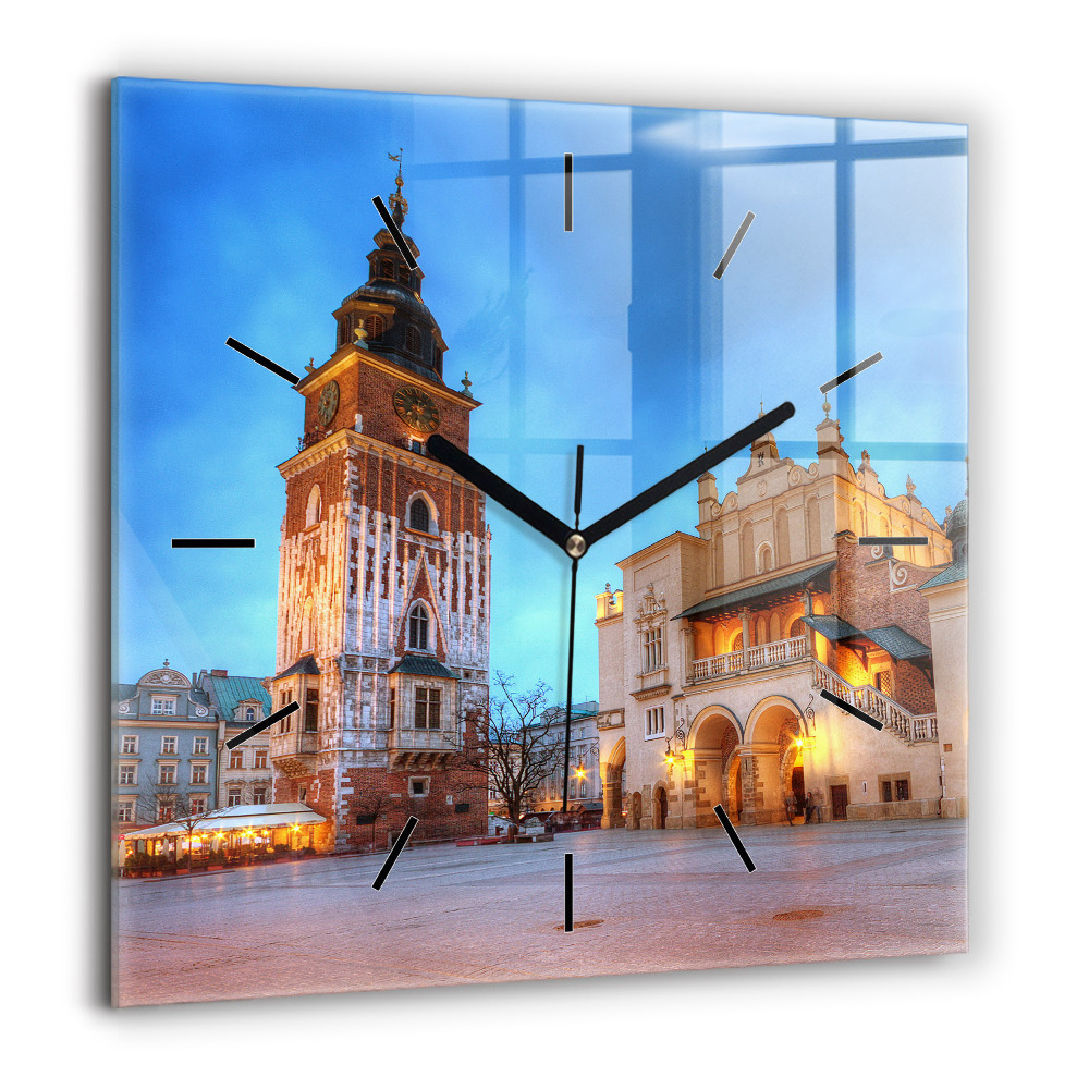 Négyzetes üvegóra 60x60 Krakkó fő piactere