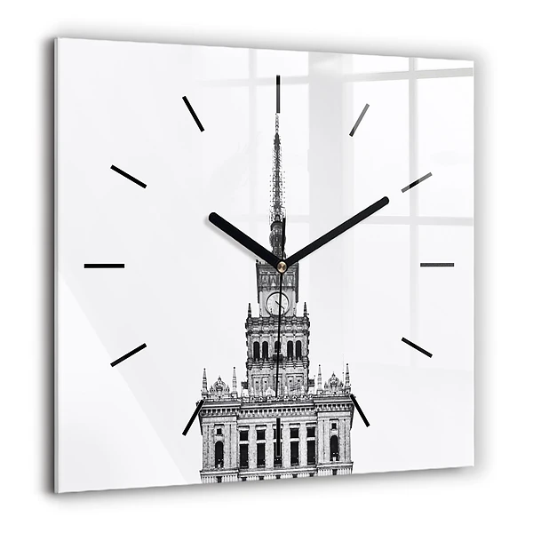 Szögletes fali üvegóra 60x60 A Kultúra és Tudomány Palotája