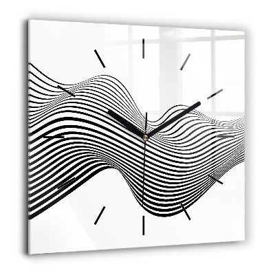 Szögletes fali üvegóra 60x60 Fekete-fehér művészet