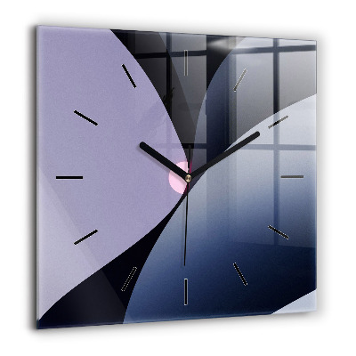 Négyzet alakú üvegóra 60x60 Absztrakt nap