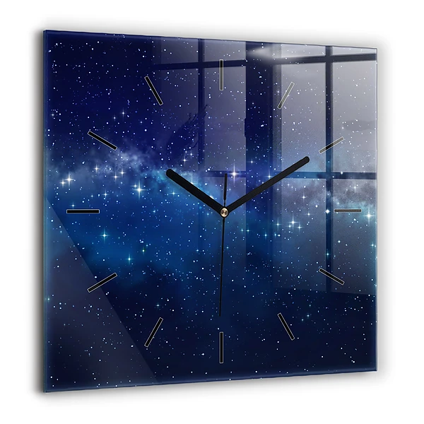 Szögletes fali üvegóra 60x60 Sötét égbolt csillagok