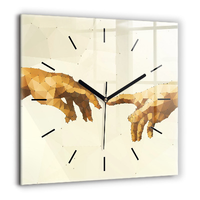 Szögletes fali üvegóra 60x60 Ádám megteremtése