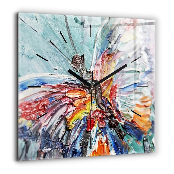 Négyzetes üvegóra 60x60 Olajművészeti töredék