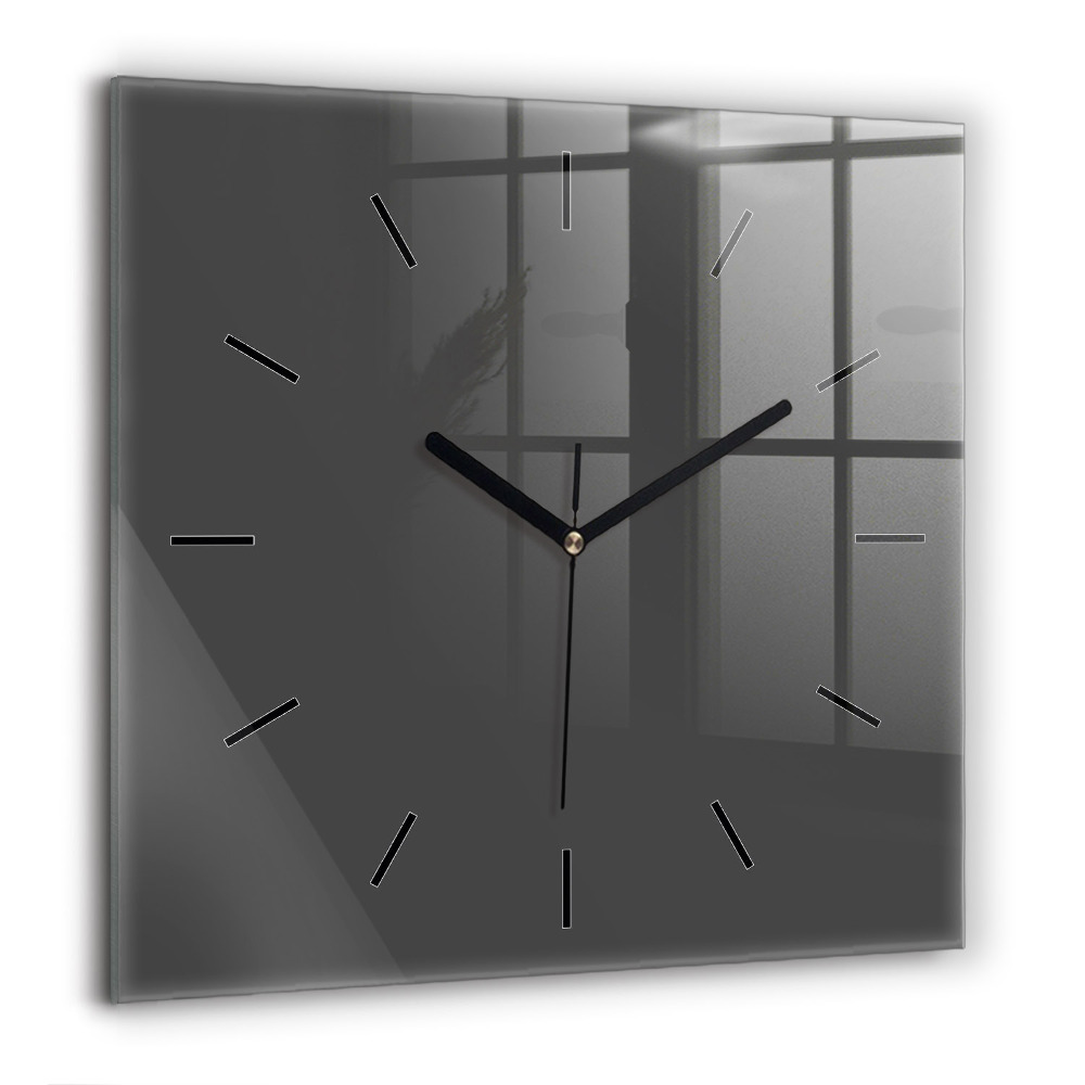 Szögletes üvegóra 60x60 Szürke szín