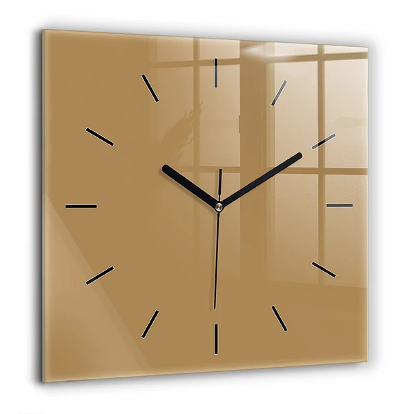 Négyzetes üvegóra 60x60 Bézs