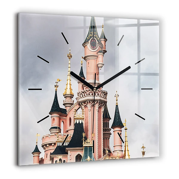 Szögletes üvegóra 60x60 Disneyland kastélya Párizsban