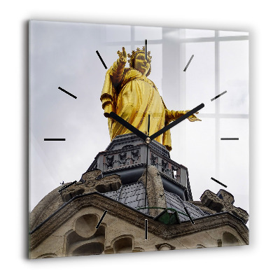 Szögletes fali üvegóra 60x60 A Szűzanya szobra Lyonban