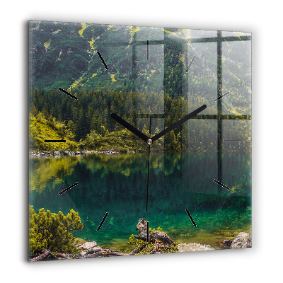 Szögletes üvegóra 60x60 Morskie Oko a Tátrában