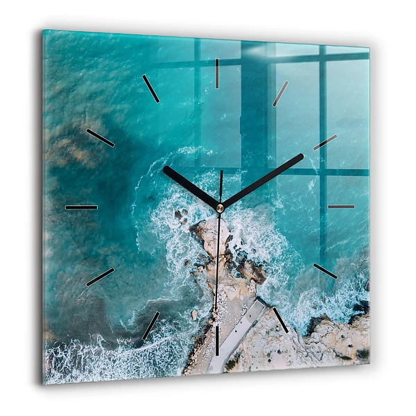 Szögletes üvegóra 60x60 Fjordok a Costa Blancán