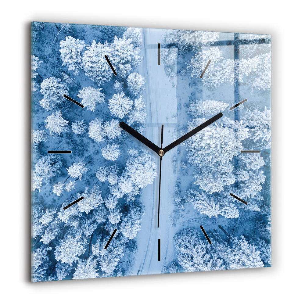 Négyzet alakú üvegóra 60x60 Erdő drónról