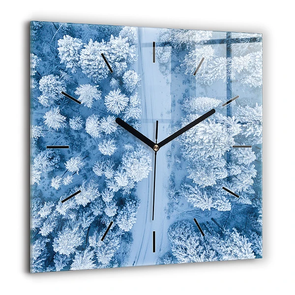 Négyzet alakú üvegóra 60x60 Erdő drónról