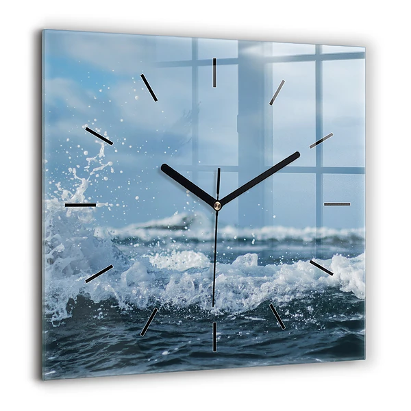 Szögletes üvegóra 60x60 Hullám fotózás