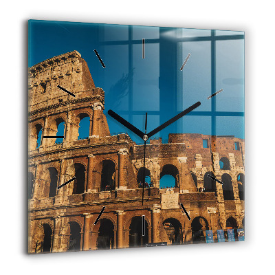 Szögletes fali üvegóra 60x60 Colosseum Olaszországban