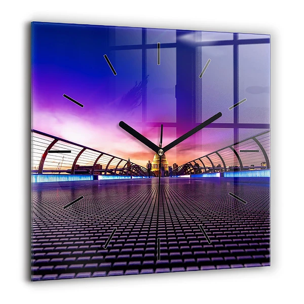 Szögletes üvegóra 60x60 Szent Pál katedrális