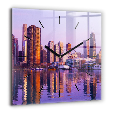 Négyzet alakú üvegóra 60x60 Kilátás az USA felhőkarcolóira