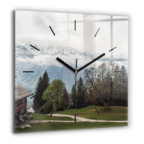 Szögletes fali üvegóra 60x60 Hegyi kilátás