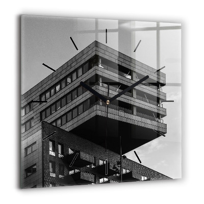 Négyzet alakú üvegóra 60x60 Építészet Amszterdamban