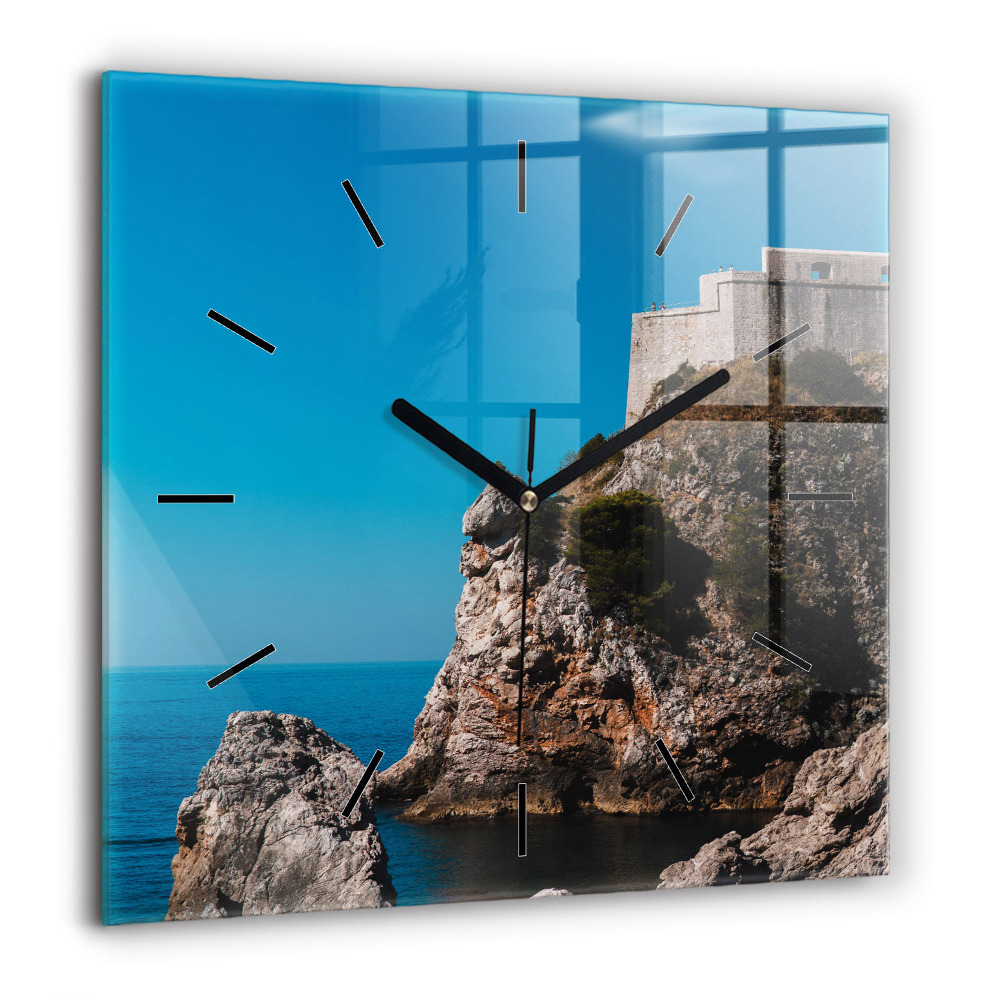 Szögletes üvegóra 60x60 Dubrovnik sziklái