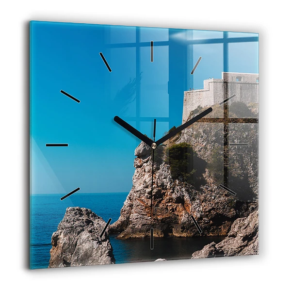 Szögletes üvegóra 60x60 Dubrovnik sziklái