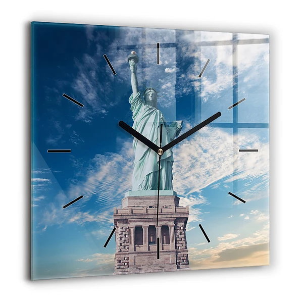 Szögletes üvegóra 60x60 Szabadságszobor New York