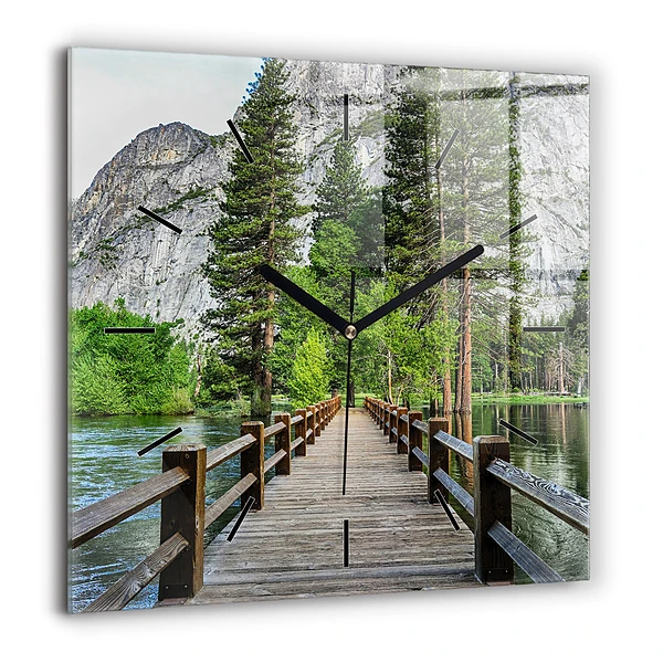 Szögletes fali üvegóra 60x60 Yosemite fahíd