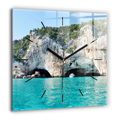 Négyzet alakú üvegóra 60x60 Víz alatti barlang