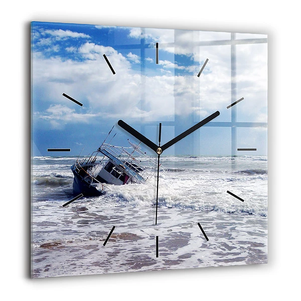 Szögletes üvegóra 60x60 Elsüllyedt vízi jármű