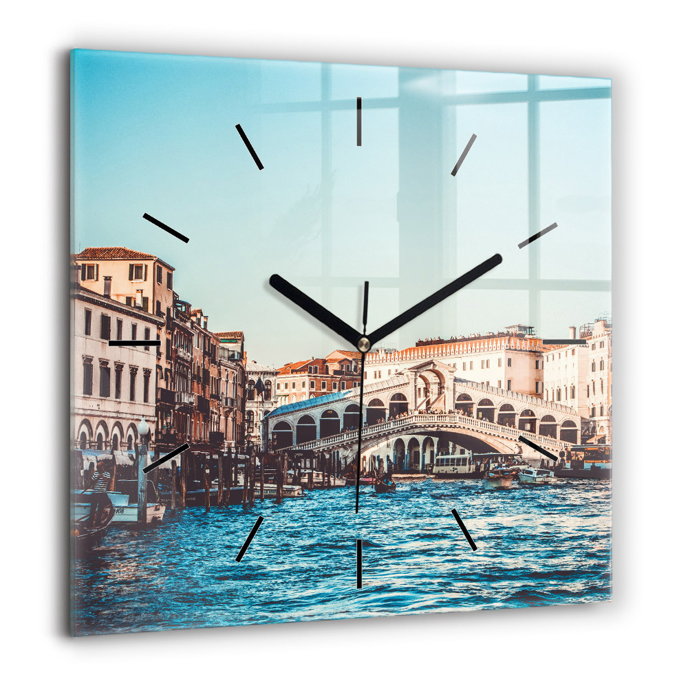 Szögletes üvegóra 60x60 A velencei Rialto-híd