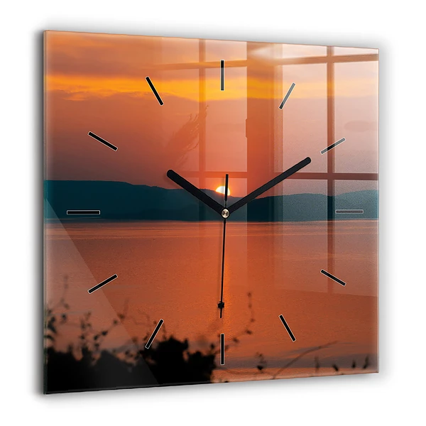 Négyzet alakú üvegóra 60x60 A Balaton este