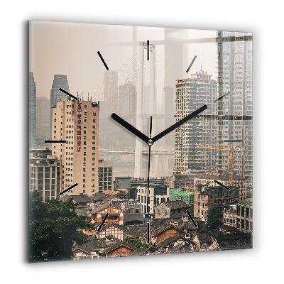 Négyzet alakú üvegóra 60x60 Csungking óvárosa