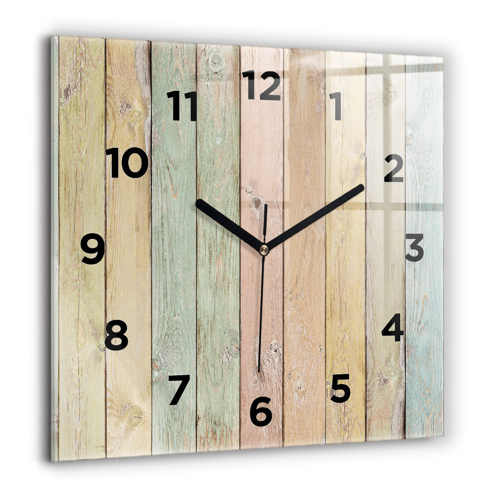 Szögletes üvegóra 60x60 Színes táblák