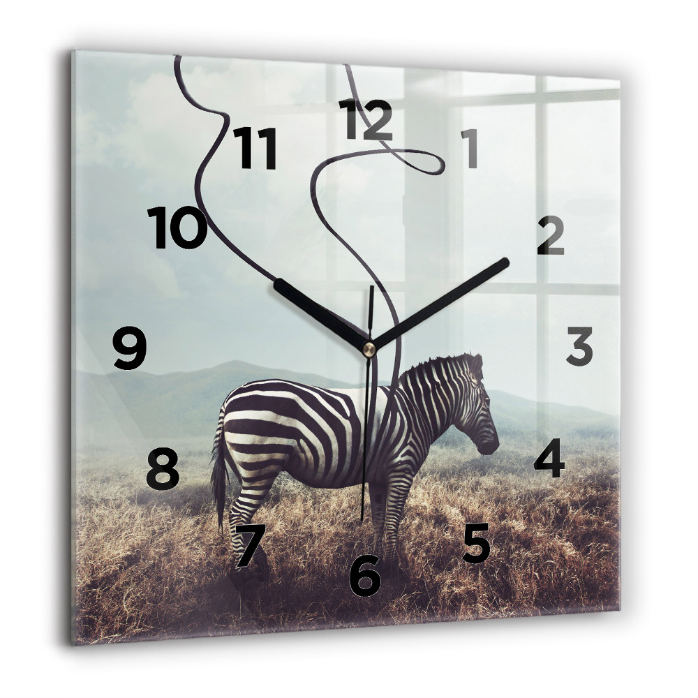 Szögletes fali üvegóra 60x60 Zebra - Absztrakció