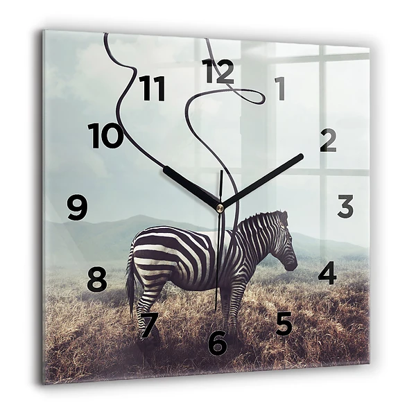 Szögletes fali üvegóra 60x60 Zebra - Absztrakció