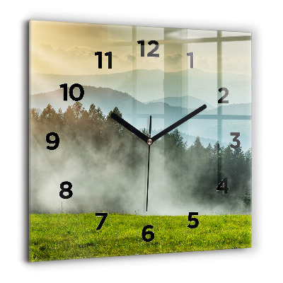 Négyzet alakú üvegóra 60x60 Hegyi táj