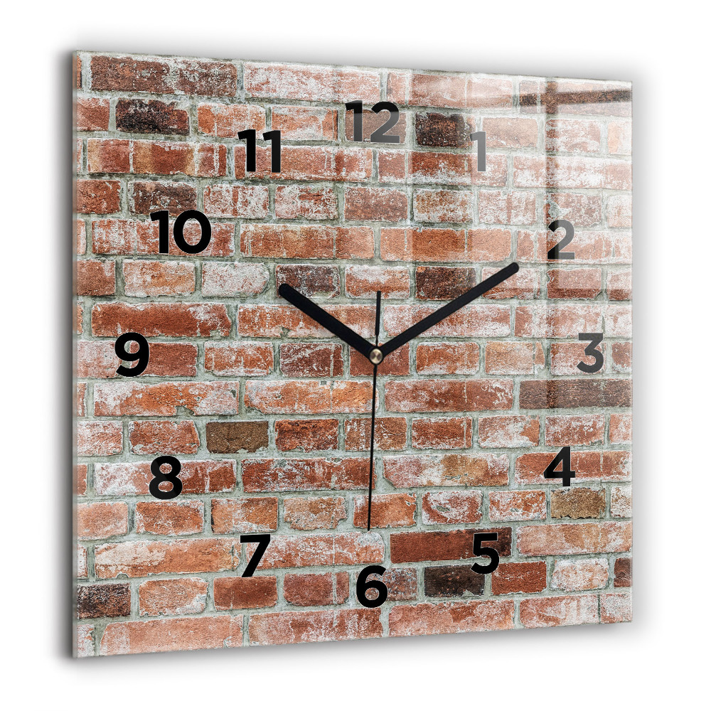 Négyzetes üvegóra 60x60 Téglafal