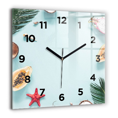 Szögletes fali üvegóra 60x60 Nyári kompozíció