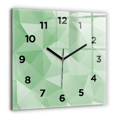 Szögletes üvegóra 60x60 Háromszögek absztrakt